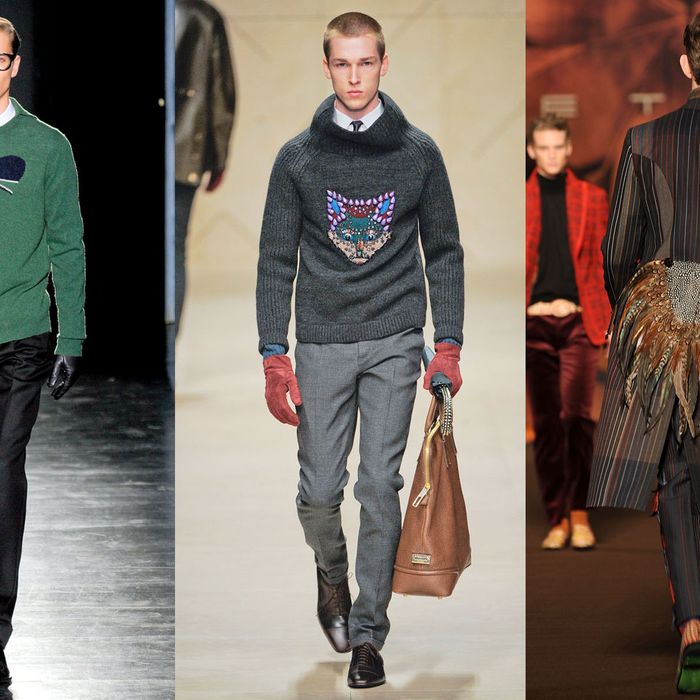 New men's looks from Jil Sander, Burberry, and Etro.