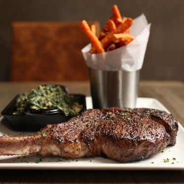 With Sweet Potato Fries and Spinach Supreme