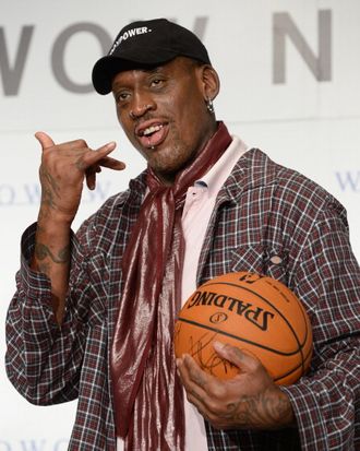 Former NBA player Dennis Rodman arrives in North Korea