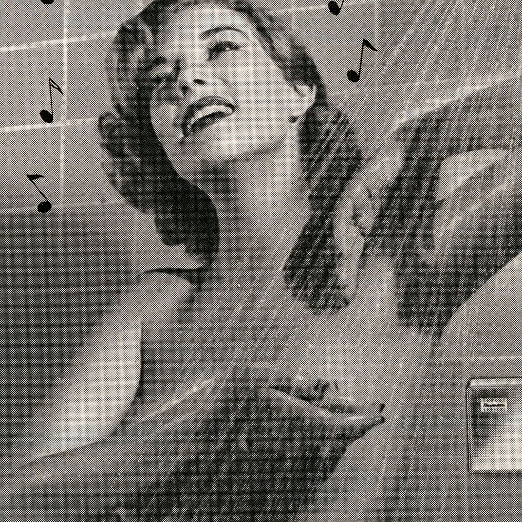 Ретро женщины душ