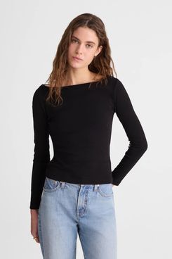 Madewell The ‘90s Boatneck Tee in Compact Cotton