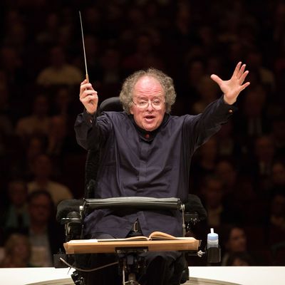 Metropolitan Opera Music Director James Levine leads the MET Orchestra in a concert at Carnegie Hall in New York on Sunday, May 19, 2013. Opera Music Director James Levine leads the MET Orchestra in a concert at Carnegie Hall in New York on Sunday, May 19, 2013. The Sunday, May 19 concert by the MET Orchestra at Carnegie Hall will mark Maestro Levine's first public performance in more than two years after being sideline by a spinal injury. The concert will be broadcast live on SIRIUS XM Channel 74 and streamed on the Met's Web site (metopera.org) beginning at 2:55 p.m. (AP Photo/Metropolitan Opera, Marty Sohl)