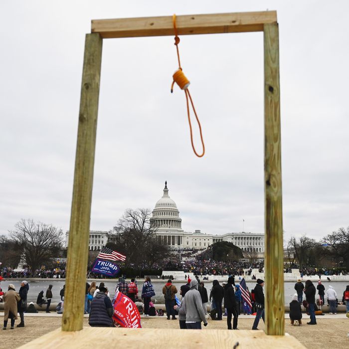A noose outside the U.S. Capitol.
