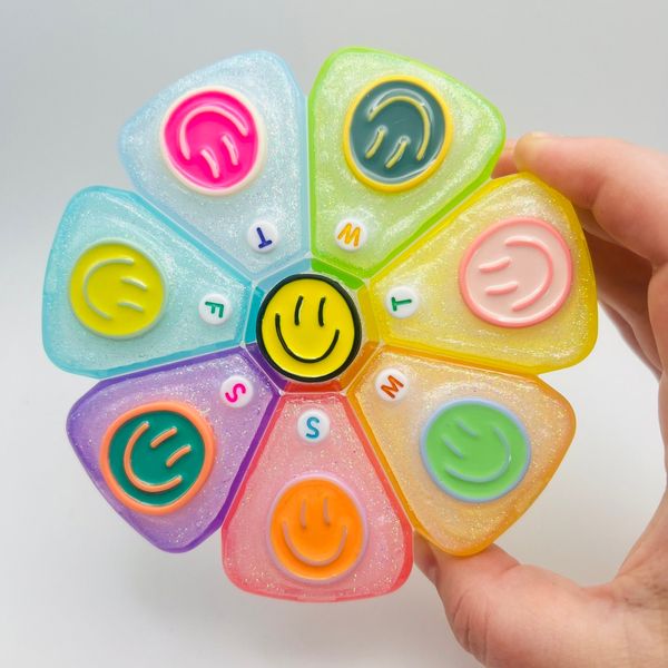 Pill Joy Smiley Faces Pill Case