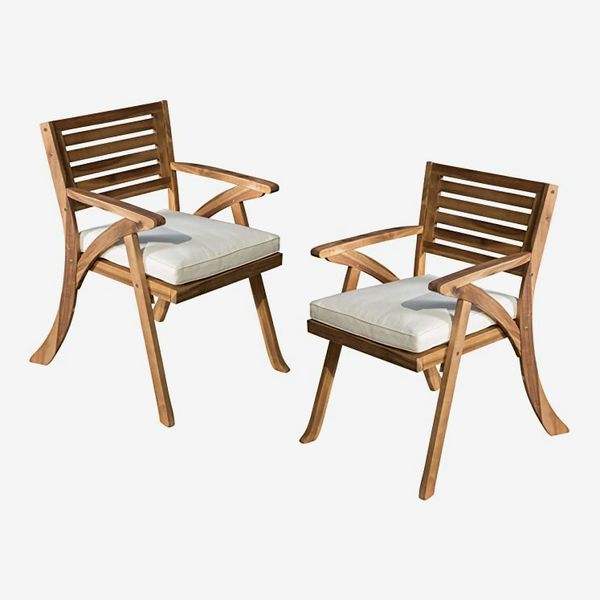 Christopher Knight Home Hermosa Outdoor Acacia Wood Armchairs (Set of 2)