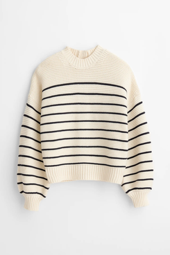 Alex Mill Button-Back Crewneck Sweater in Stripe