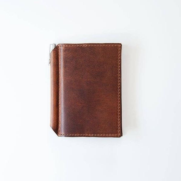 Olpr Chestnut Leather Mini Journal Cover - XS