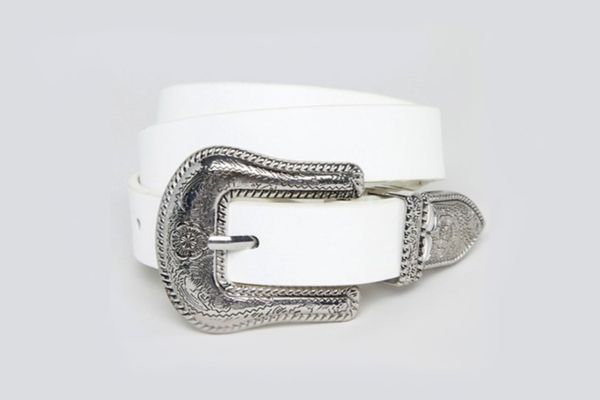 Glamorous White Western Belt