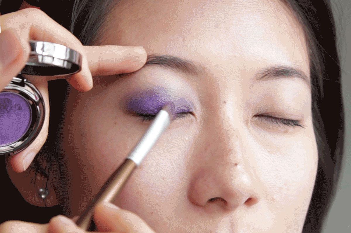 How To Apply Purple Eye Shadow To Asian Eyes