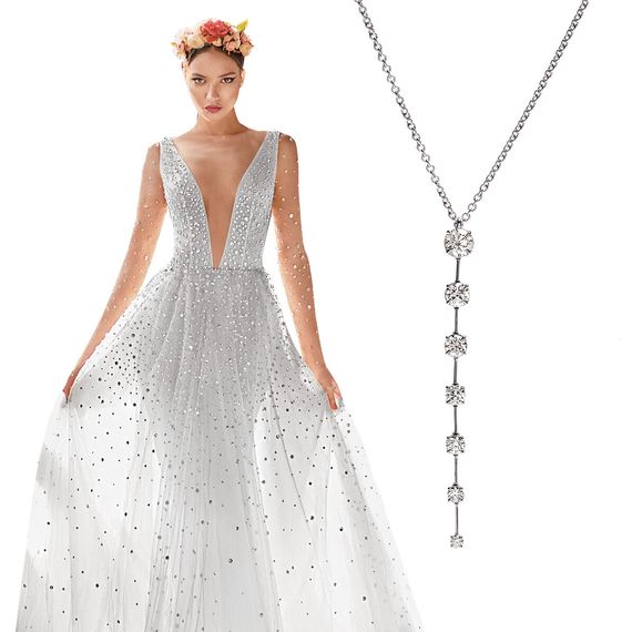 Lista 90+ Imagen Necklace Or No Necklace With Wedding Dress Cena Hermosa