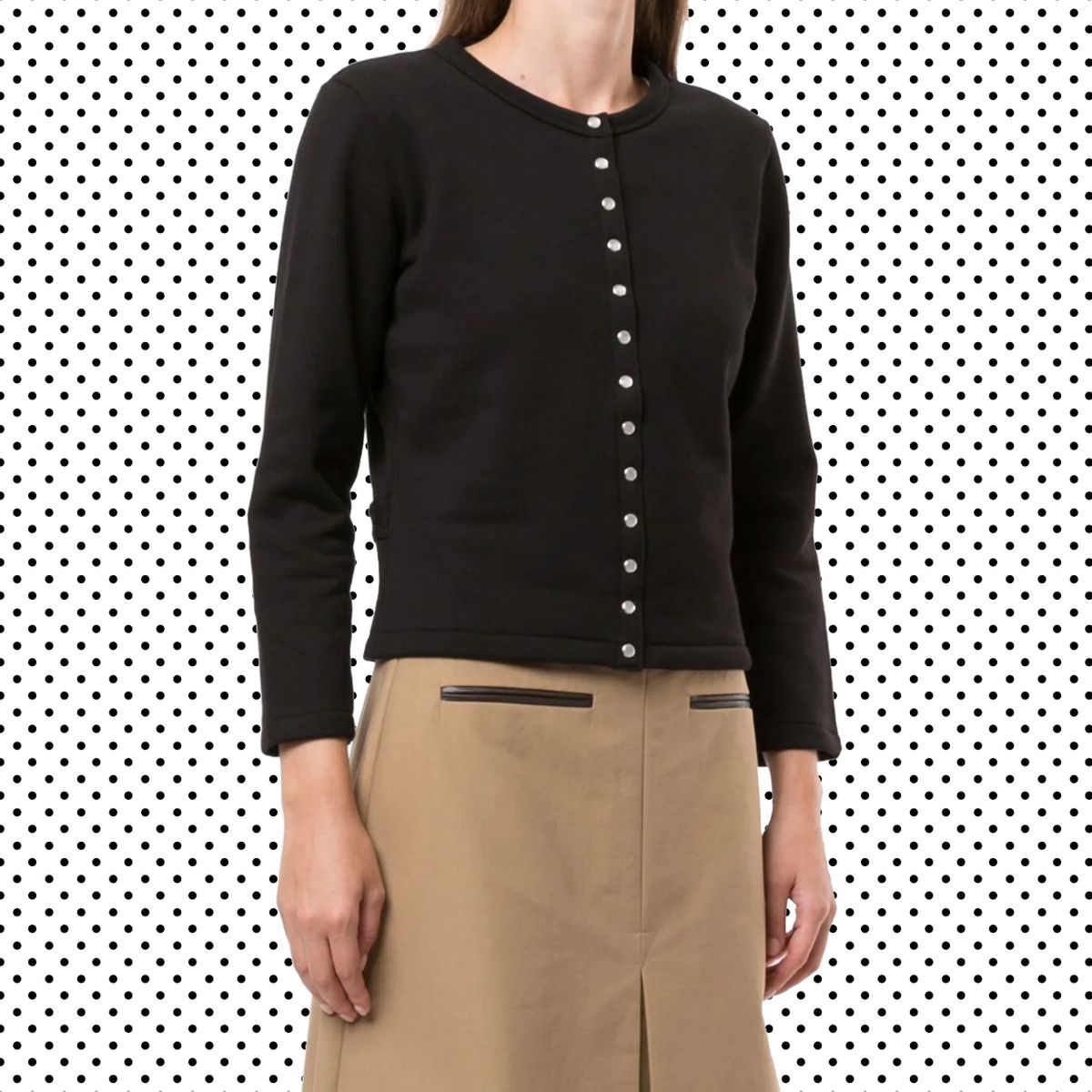 agnes b snap cardigan