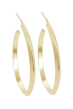 Didi Rose 14k Gold Knife Edge Hoop Earrings