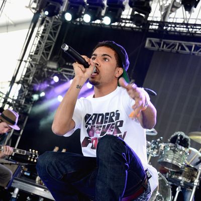  Singer Vic Mensa of Kids These Days performs onstage during during day 2 of the 2013 Coachella Valley Music & Arts Festival at the Empire Polo Club on April 13, 2013 in Indio, California. 