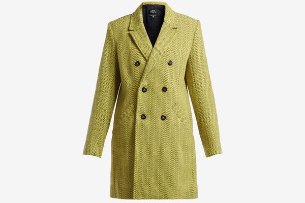 APC Joan Double-Breasted Wool-Blend Coat