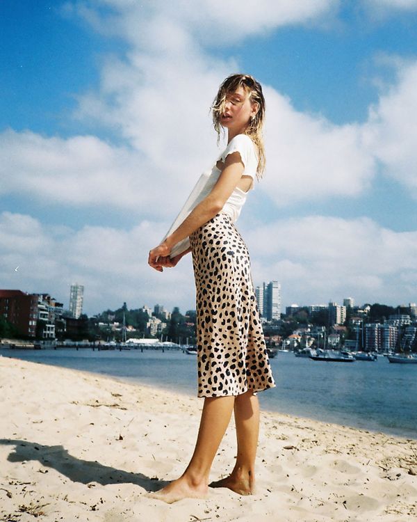 Leopard midi 2024 skirt summer