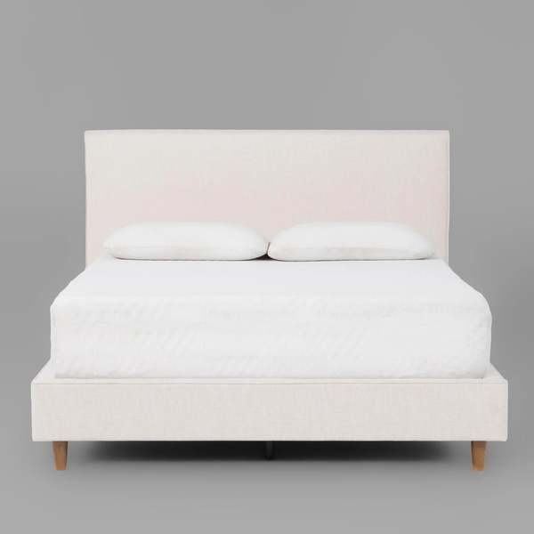 Living Spaces Dean Sand II Upholstered Panel Bed - Queen