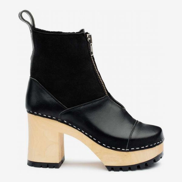 Grunge Boot Shearling - strategist best zip it black leather boot from grunge with high heel