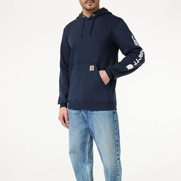 Carhartt Men's Loose Fit Midweight Logo Sleeve Graphic Sweatshirt