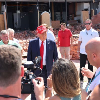 Donald Trump Visits Areas Affected By Hurricane Helene In Georgia