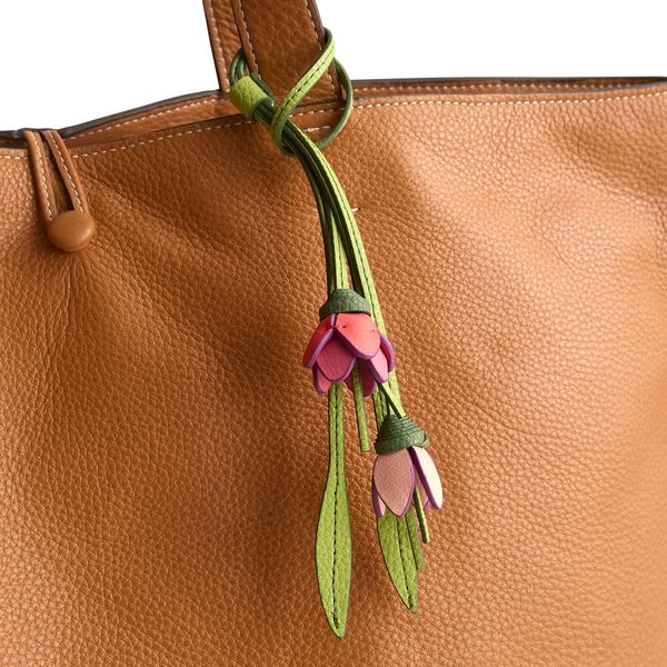 Vera Bradley Pink Tulips Bag Charm