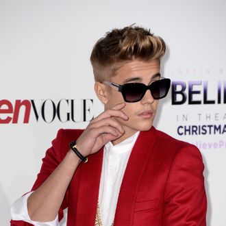 Singer/producer Justin Bieber arrives at the premiere of Open Road Films' 
