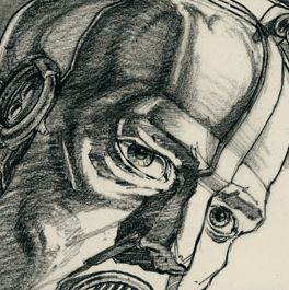 “I was thinking about the movie Metropolis when I drew this, in an Art Deco style,” says artist Alex Tavoularis. “The eyes are very human. I was also thinking about the Speed Racer cartoon, where they had real human mouths superimposed over the animation. I thought we could use real eyes on C-3PO.”