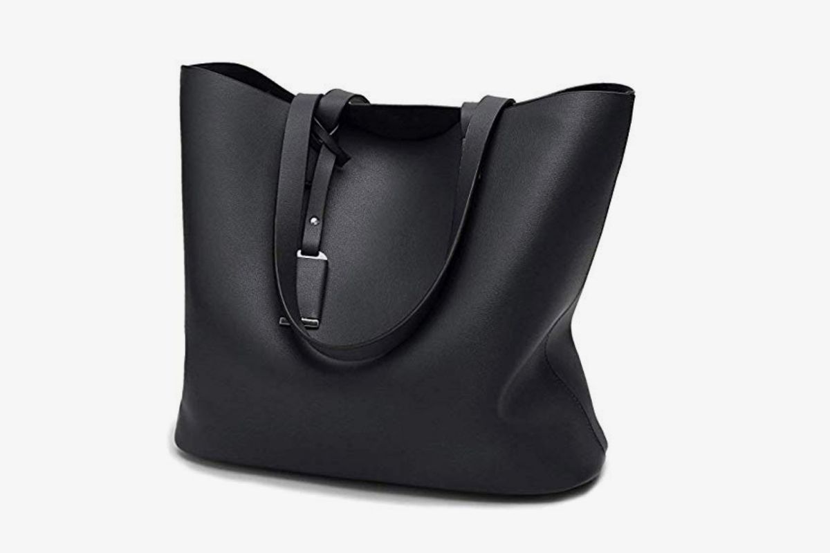 plain black purse