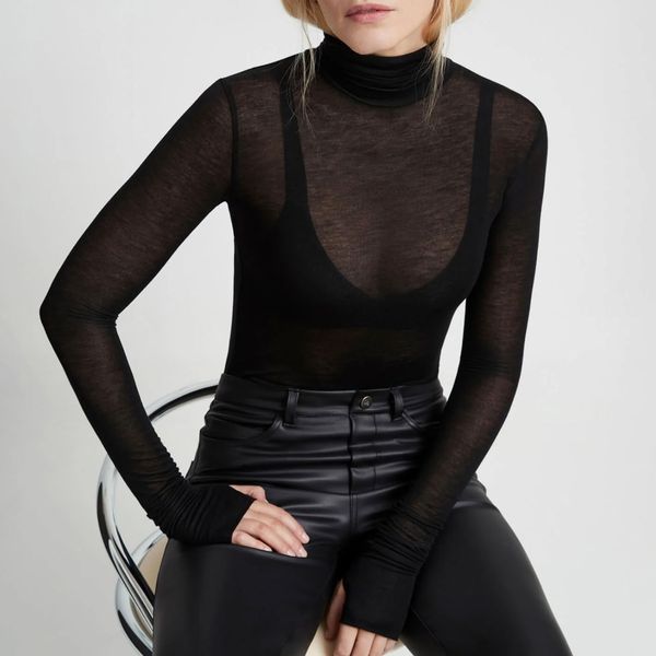 Marcella Eloise Sheer Turtleneck