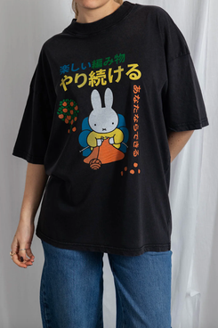 Miffy X Daisy Street Vintage Miffy Knitting Graphic Acid Wash Tee