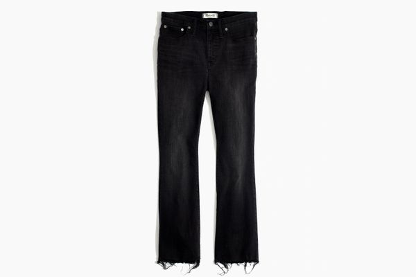 Madewell Cali Demi-Boot Jeans in Berkeley Black: Chewed-Hem Edition