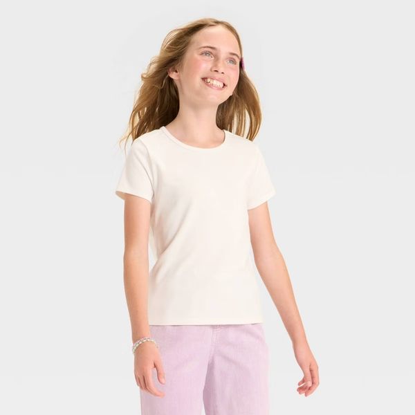 Cat & Jack Girls’ Short Sleeve Fitted T-Shirt