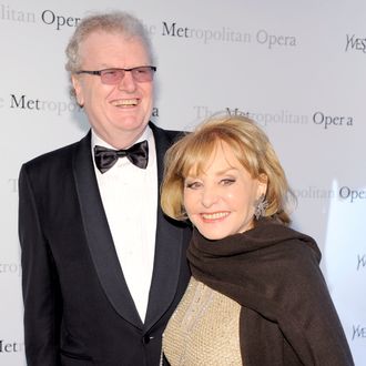 Sir Howard Stringer and Barbara Walters at The Metropolitan Opera Premiere of Manon, March 26, 2012.