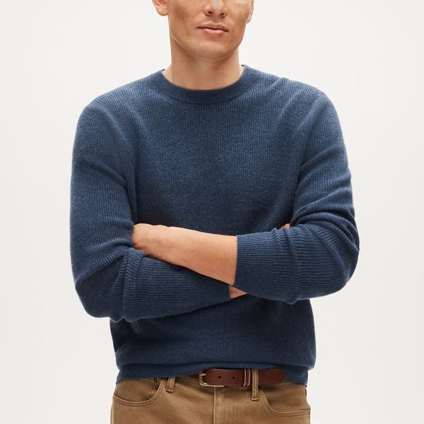 J.Crew Cashmere Rib-Knit Crewneck Sweater