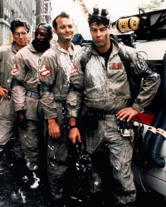 1984 --- Harold Ramis, Ernie Hudson, Bill Murray and Dan Aykroyd in the movie Ghostbusters.