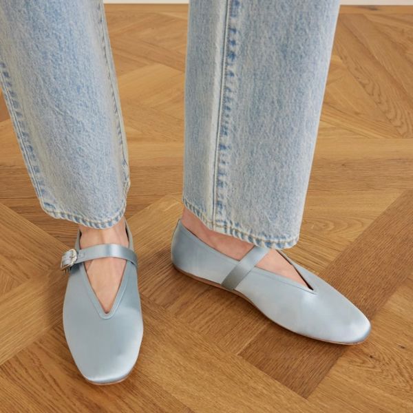 Le Monde Beryl Stella Satin Mary Jane Ballet Flats