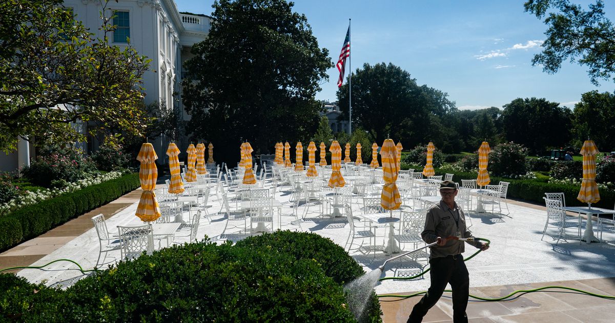 Trump's Paved White House Patio Renamed 'The Rose Garden Club'
