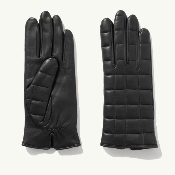 Agnelle Aceline Quilted Leather Gloves