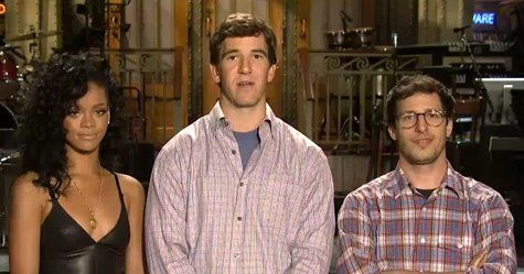 Watch the Newest SNL Spots With Eli Manning and Rihanna