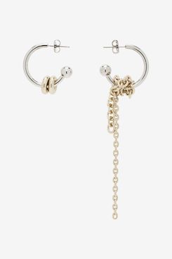 Justine Clenquet Silver & Gold Moore Earrings