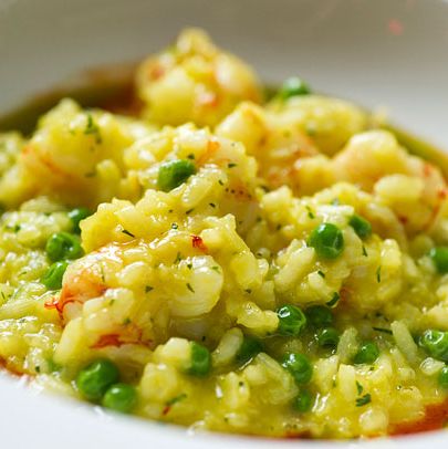 岩石虾，豌豆，藏红花，龙虾酱