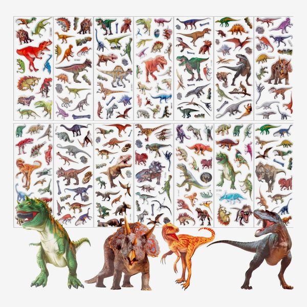 Puffy Dinosaur Stickers - 14 Sheets