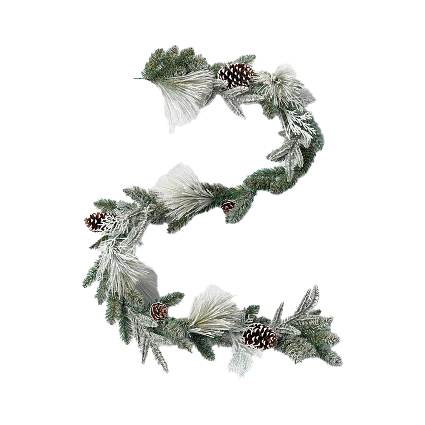 Wondershop™ 6' Flocked Mixed Greenery with Pinecones Artificial Christmas Garland