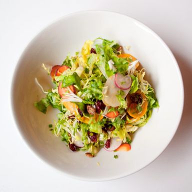 Chopped root vegetable salad