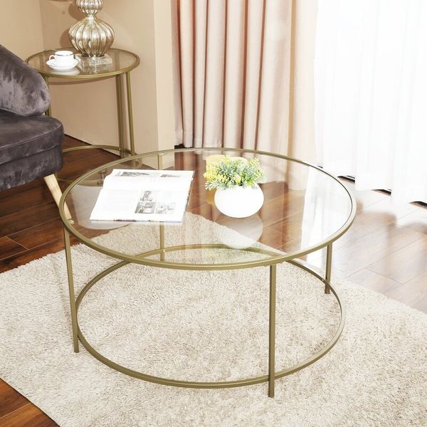 Zipcode Design Doynton Glass Top Coffee Table