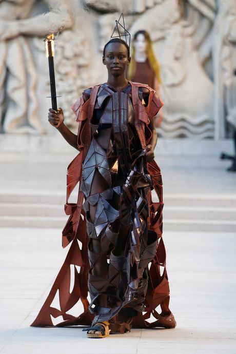 Women Carried Torches at Rick Owens Spring 2019