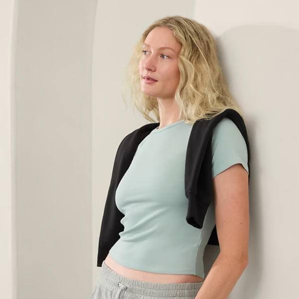 Athleta Signature Rib Crop Tee