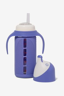 Tabor Place Glass Spill-Proof Sippy Cup with Silicone Straw - Purple, 8 oz.