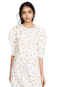 See by Chloe Puff Sleeve Floral Dress