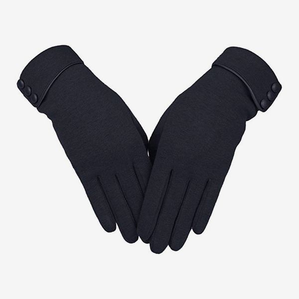 Cycling Hand Warmers Thermal Glove for Smart Phone Texting with Bowknot Women Sensitive Touch Screen Gloves Resistant for Running 