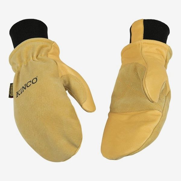 Kinco Lined Heavy-Duty Premium Grain & Suede Pigskin Ski Mitt With Omni-Cuff